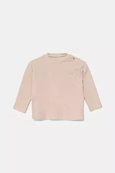 Детская хлопковая кофта с длинными рукавами United Colors Of Benetton, розовый