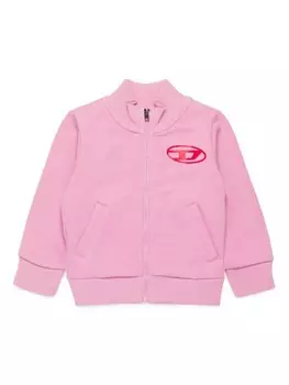 Детская хлопковая куртка Diesel Kids Oval D-print, розовый