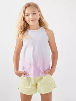 Детская хлопковая майка Gap, розовый