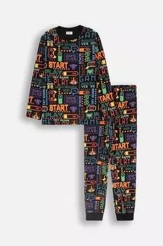 Детская хлопковая пижама Coccodrillo, черный