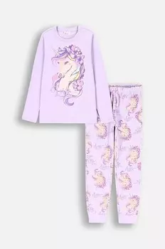 Детская хлопковая пижама Coccodrillo, фиолетовый