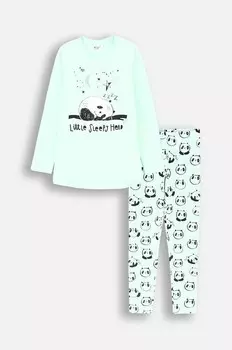 Детская хлопковая пижама Coccodrillo, зеленый