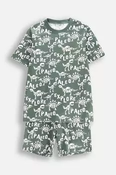 Детская хлопковая пижама Coccodrillo, зеленый