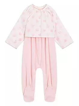 Детская хлопковая пижама Dolce & Gabbana Kids, розовый