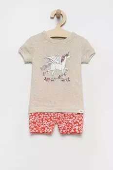 Детская хлопковая пижама GAP, серый