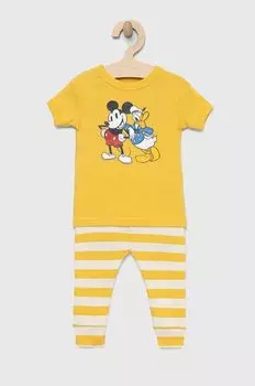 Детская хлопковая пижама GAP x Disney, желтый