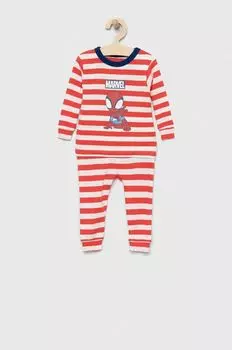 Детская хлопковая пижама GAP X Marvel, красный