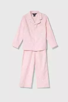 Детская хлопковая пижама Polo Ralph Lauren, розовый