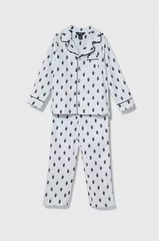 Детская хлопковая пижама Polo Ralph Lauren, синий