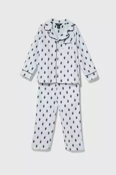 Детская хлопковая пижама Polo Ralph Lauren, синий