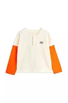 Детская хлопковая рубашка ABC с длинными рукавами. Mini Rodini, белый