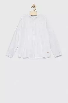 Детская хлопковая рубашка Birba&Trybeyond, белый
