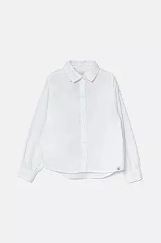 Детская хлопковая рубашка Calvin Klein Jeans, белый