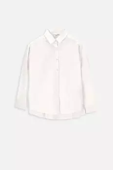 Детская хлопковая рубашка Coccodrillo, белый