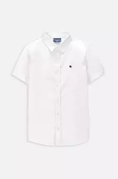 Детская хлопковая рубашка Coccodrillo, белый