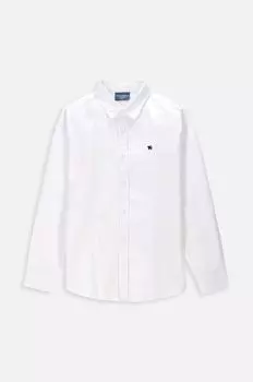 Детская хлопковая рубашка Coccodrillo, белый