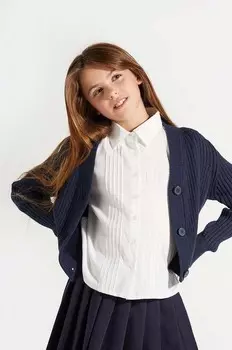 Детская хлопковая рубашка Coccodrillo, белый