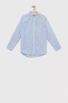 Детская хлопковая рубашка GAP, синий