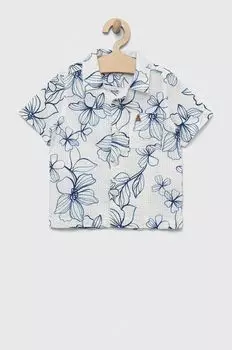 Детская хлопковая рубашка GAP, синий