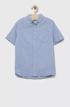 Детская хлопковая рубашка GAP, синий