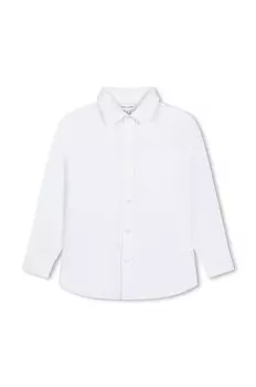 Детская хлопковая рубашка Marc Jacobs, белый