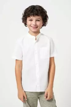 Детская хлопковая рубашка Mayoral, белый