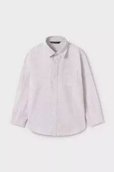 Детская хлопковая рубашка Mayoral, белый