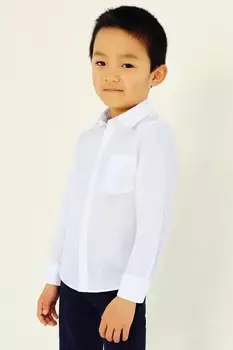 Детская хлопковая рубашка Mayoral, белый