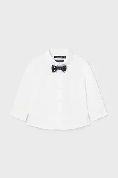 Детская хлопковая рубашка Mayoral, бежевый