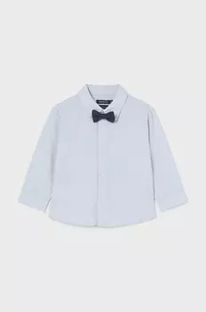 Детская хлопковая рубашка Mayoral, синий
