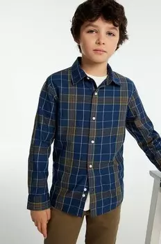 Детская хлопковая рубашка Mayoral, темно-синий