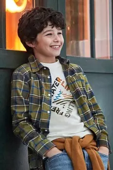 Детская хлопковая рубашка Mayoral, зеленый