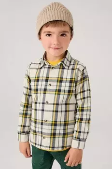 Детская хлопковая рубашка Mayoral, желтый