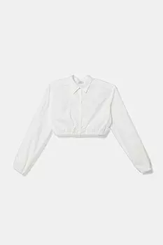 Детская хлопковая рубашка Pinko, белый