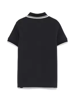 Детская хлопковая рубашка-поло Emporio Armani Emporio Armani Kids, синий