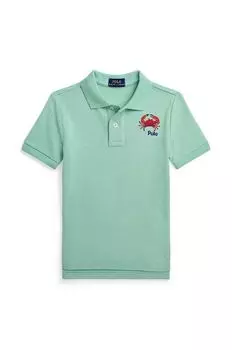 Детская хлопковая рубашка-поло Polo Ralph Lauren, зеленый
