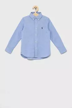 Детская хлопковая рубашка Polo Ralph Lauren 322819238002, синий