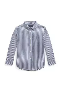 Детская хлопковая рубашка Polo Ralph Lauren, темно-синий
