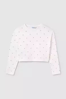 Детская хлопковая рубашка с длинным рукавом Mayoral, бежевый