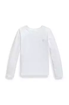 Детская хлопковая рубашка с длинным рукавом Polo Ralph Lauren, белый