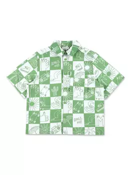 Детская хлопковая рубашка Stella McCartney Stella McCartney Kids, зеленый