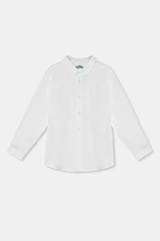 Детская хлопковая рубашка United Colors Of Benetton, белый