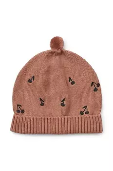 Детская хлопковая шапка-бини Liewood Aster, розовый