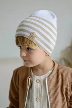 Детская хлопковая шапка CHARBER Jamiks, бежевый