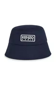 Детская хлопковая шапка Kenzo, темно-синий