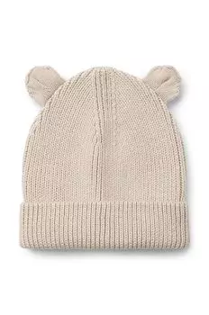 Детская хлопковая шапка Liewood, бежевый