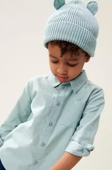 Детская хлопковая шапка Liewood, бирюзовый