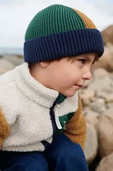 Детская хлопковая шапка Liewood, зеленый