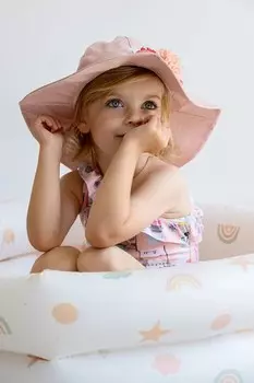 Детская хлопковая шапка MAJKA Jamiks, розовый