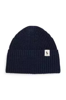Детская хлопковая шапка Polo Ralph Lauren, черный